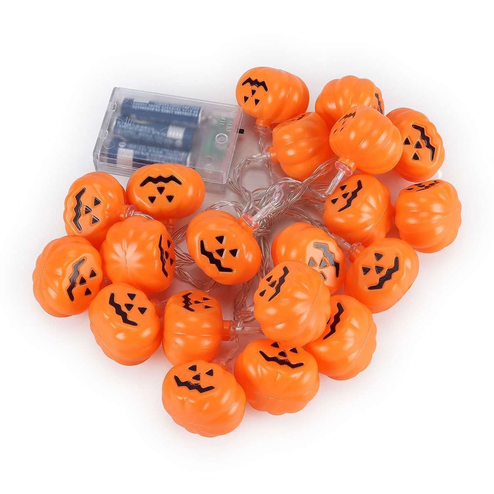 20 LED Halloween Pumpkin‎ String Lights Battery Operated Party Home Decor